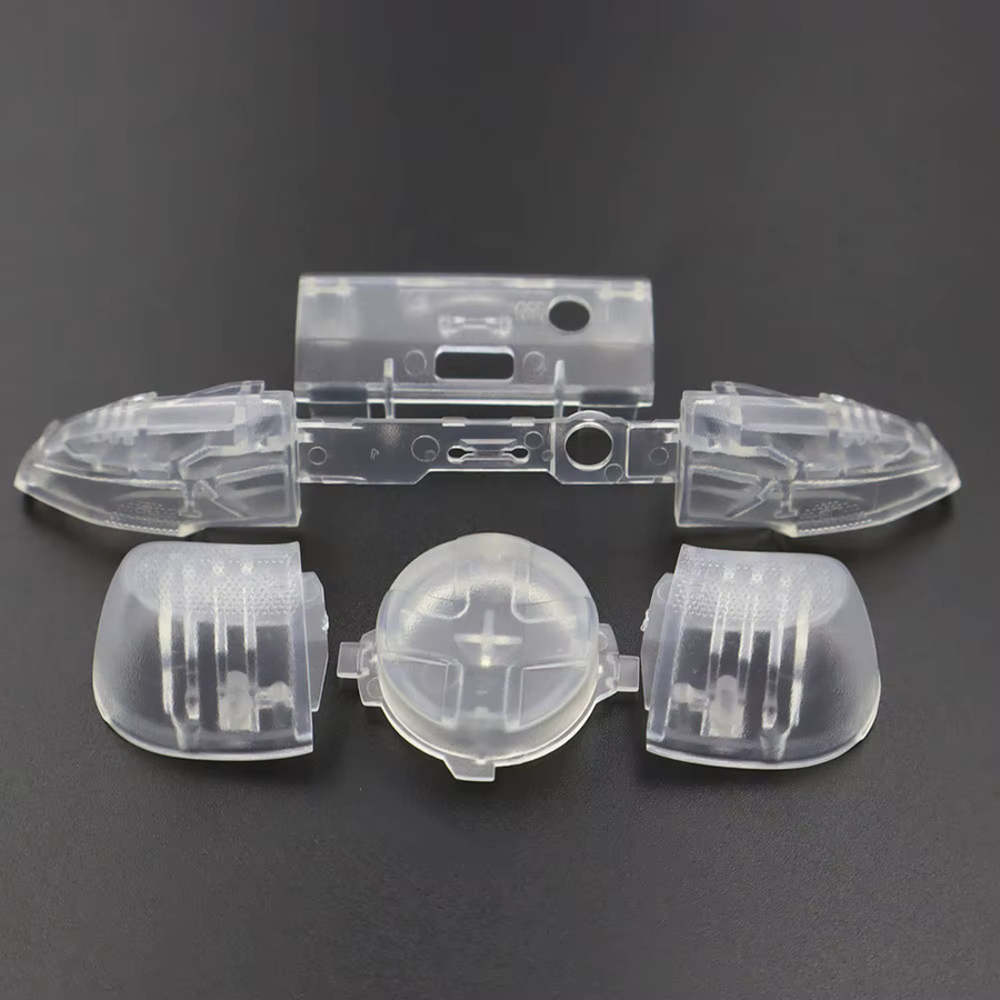 TingDong Ersatzteil-Set für Xbox Series X S Controller mit LB RB Bumpern, Mittelhalterung, LT RT Trigger-Tasten und Kreuztaste in Lila Transparent - Bild 3