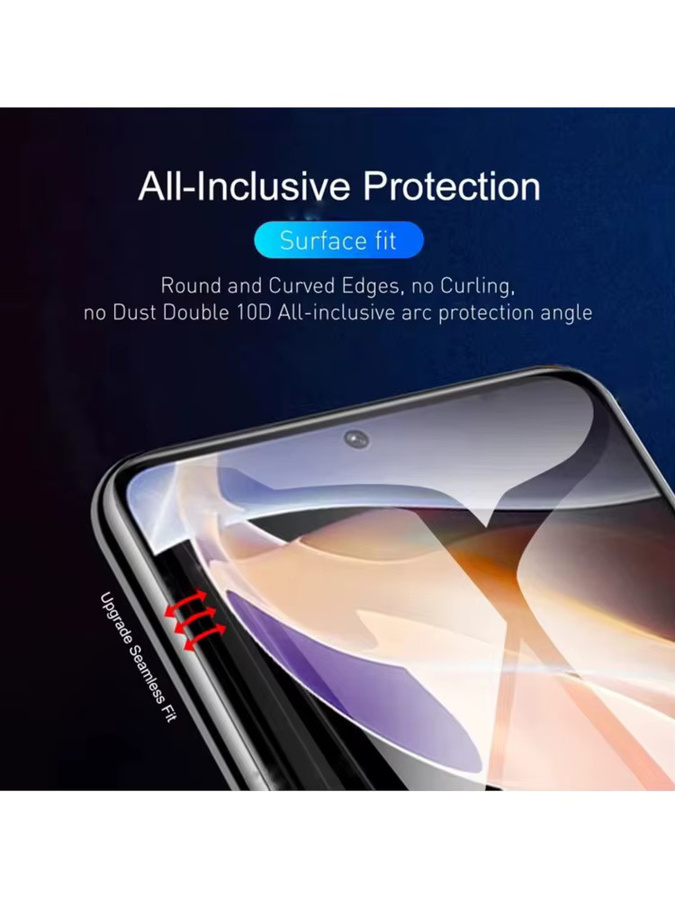 4er-Pack Hydrogel-Displayschutzfolien für Xiaomi Redmi Note 13 Pro 5G, 12 Pro 5G, 11s, 10 5G, 9, 9s, 10T und 13C, transparente Vollabdeckung - Bild 7