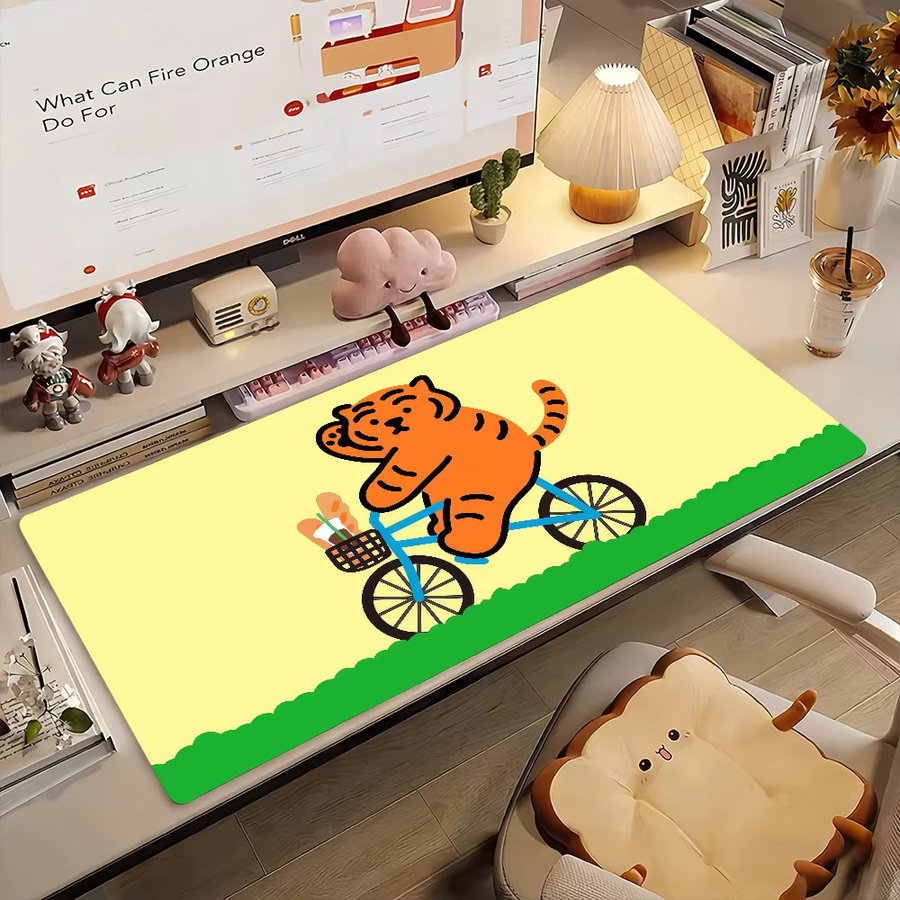 D-DINOTAENG Mauspad Cartoon Design rutschfeste Schreibtischunterlage aus Gummi für PC und Laptop - Bild 2