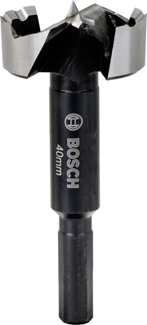 Bosch Forstnerbohrer aus Stahl in Silber mit einem Durchmesser von 40 mm und einer Gesamtlänge von 90 mm - Bild 1