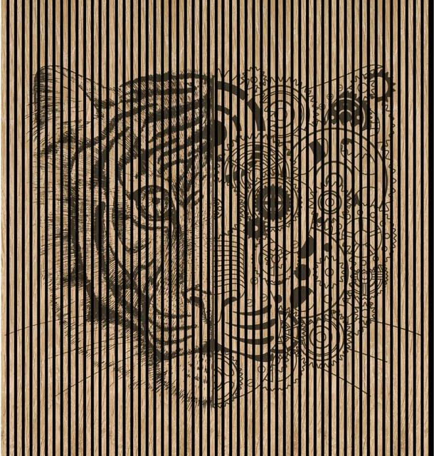 FN Acustico Akustikplatte Tiger in Bunt aus PET und MDF, H x B x T: 2.400 x 2.253 x 19 mm - Bild 1