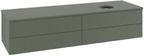 V&B Waschtischunterschrank Antao mit Frontstruktur in Grau lackiert, B/T: 160 x 50 cm - Bild 1
