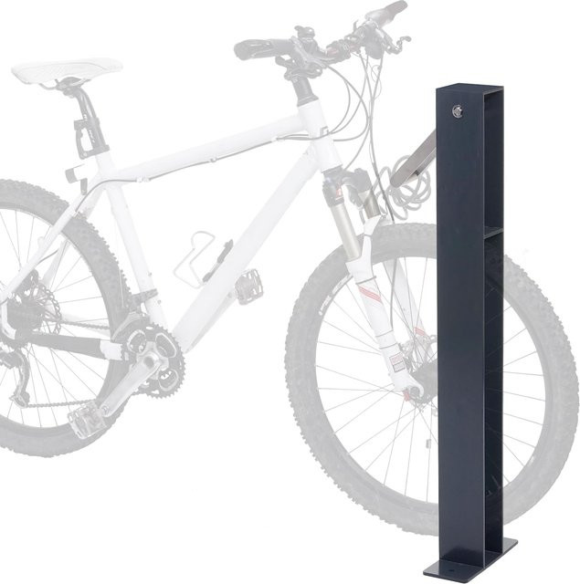 Fahrradbügel MCW-G20 Anlehnbügel aus verzinktem Stahl pulverbeschichtet in Anthrazit, H x B x T: 96 x 24 x 10 cm - Bild 1