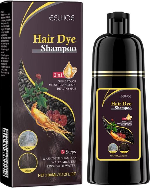 EELHOE Haarfärbeshampoo Schwarz, 100 ml, mit Polygonum multiflorum - Bild 1