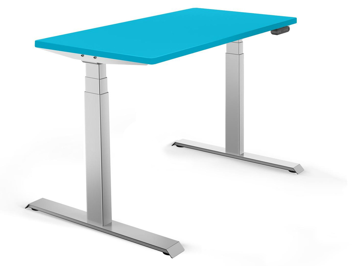 Schaff Elektrisch Höhenverstellbarer Schreibtisch REC Blau B/T: 140 x 60 cm - Bild 1