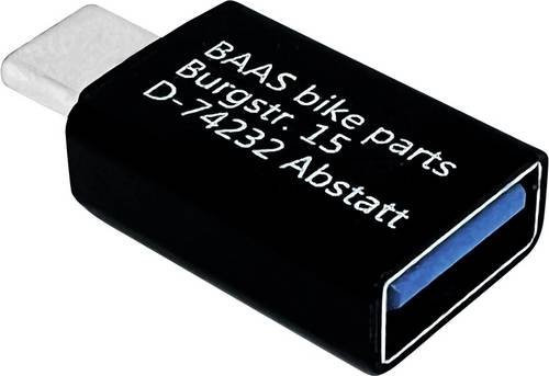 BAAS USB 3.2 Gen 2 Adapter Schwarz mit 1x USB-A Buchse und 1x USB-C Stecker - Bild 1