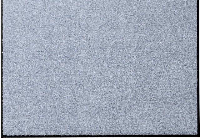 Rutschhemmende Fußmatte von Salonloewe in Grau und Silber aus Polyamid und Gummi - Bild 1