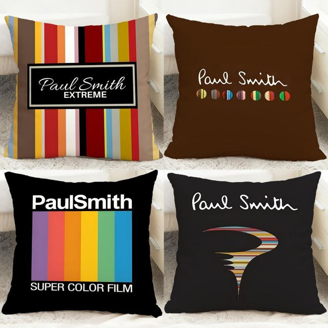 Paul Smith Kissenbezug wendbar Schwarz - Bild 1