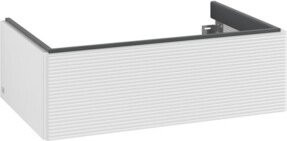 V&B Waschtischunterschrank Antao mit Auszugbeleuchtung in Weiß lackiert, B/T/H: 78,8 x 25,6 x 49,6 cm - Bild 1