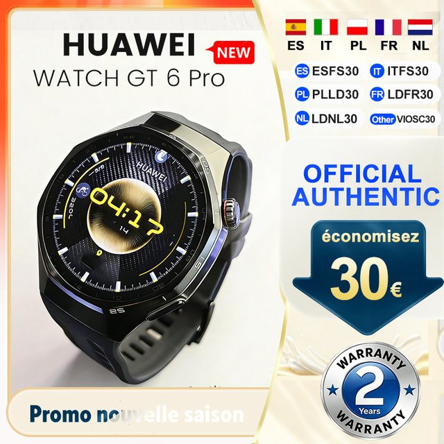 HUAWEI Watch GT 6 Pro Smartwatch mit GPS und 1.47 Zoll AMOLED Touchscreen in Schwarz - Bild 1