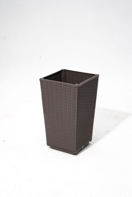 Pflanzsäule in Rattanoptik von HC Garten & Freizeit aus Polypropylen, Braun, B/T/H: 32,5 x 32,5 x 57 cm - Bild 1