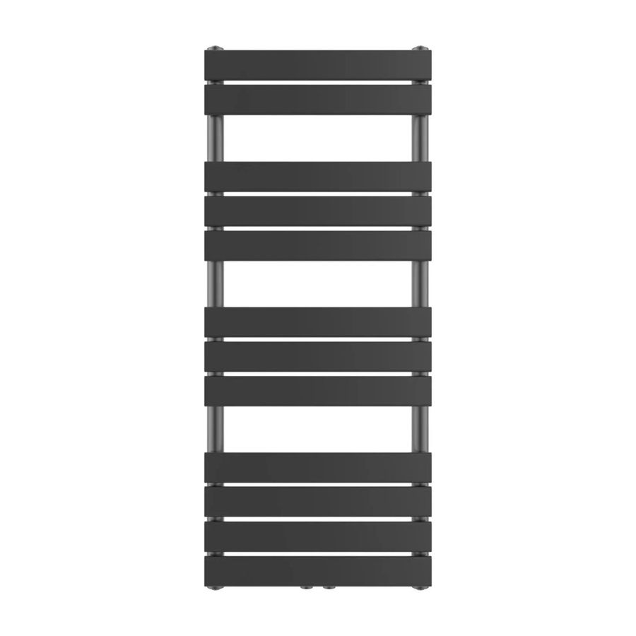 AICA Handtuchheizkörper Anthrazit mit Mittelanschluss, Breite: 120 cm, Höhe: 50 cm, 712W - Bild 2