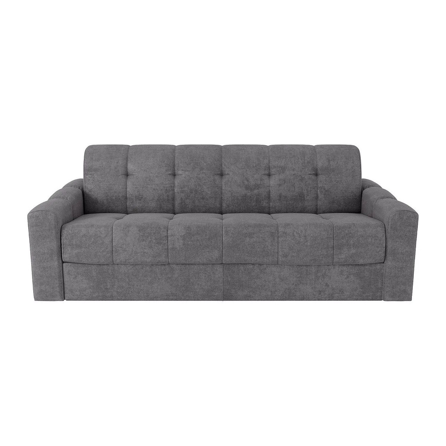 Vente-unique Schlafsofa Darielo Grau mit Auszugschublade, Modernes Polstersofa für das Wohnzimmer - Bild 2