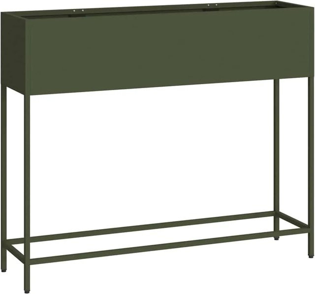vidaXL Hochbeet Gartenpflanzer aus Stahl in Grün, B/T/H: 100 x 26 x 82 cm - Bild 1