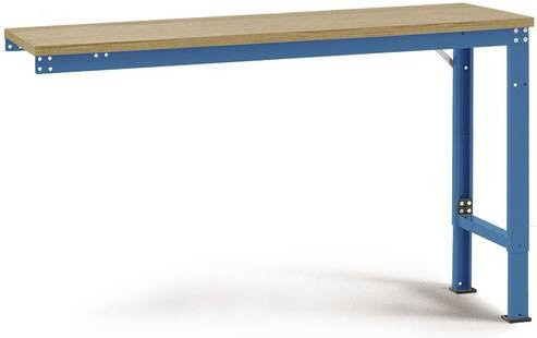 Manuflex AU8045.5007 Arbeits-Anbautisch UNIVERSAL Spezial mit Multiplexplatte, Brillantblau, B/T/H: 150 x 60 x 72,2-102,2 cm - Bild 1