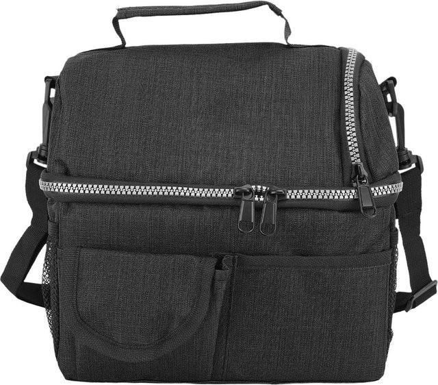 Isolierte Lunchtasche von Fishine aus Oxford-Gewebe in Grau, auslaufsicher und mit großer Kapazität für Arbeit und Büro - Bild 1