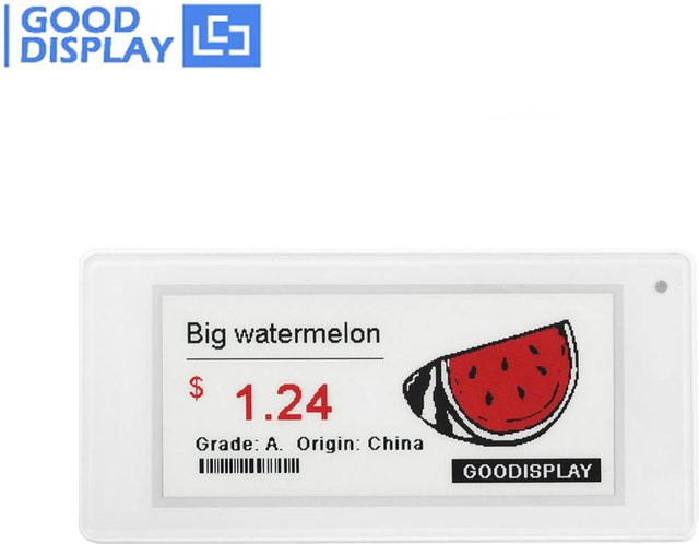 Goodisplay ESL Elektronisches Regaletikett Smart-Label in Weiß, 2,9/7,5 Zoll - Bild 1
