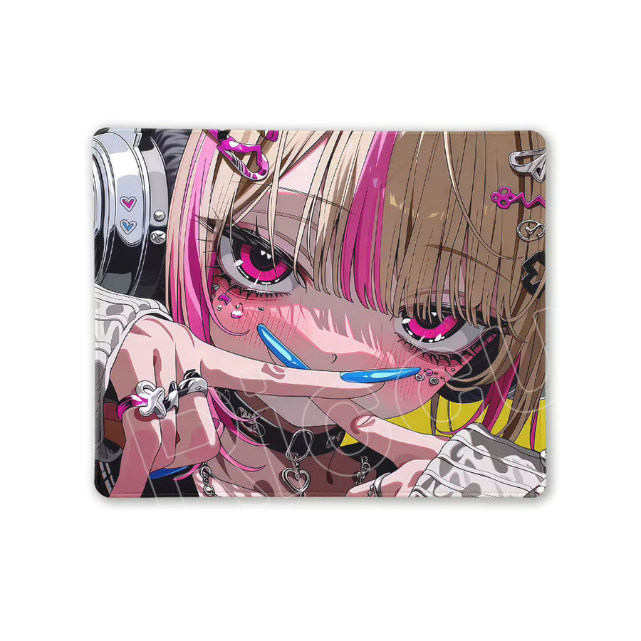 Riccu Anime-Mädchen Mauspad XS Rutschfeste Gaming-Schreibtischunterlage in Multicolour - Bild 3