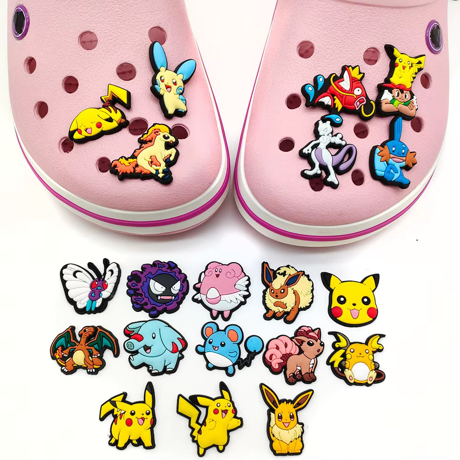 Bandai Pokémon Charmander Eevee Charizard Figuren, Schuh Charms Zubehör, 20/27/47-teiliges Set - Bild 2