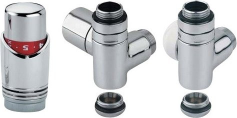 XIMAX Thermostat-Set aus Stahl in Silber, B/H/T: 8,2 x 17,2 x 7,0 cm - Bild 1