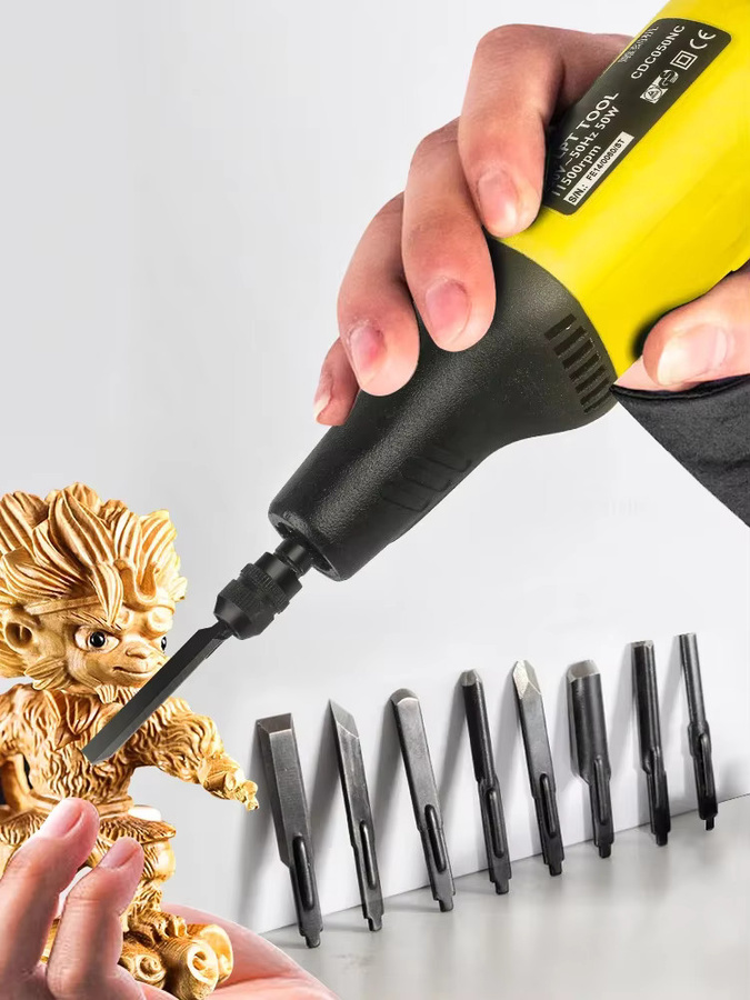 Elektrischer Gravurstift 50W 220V DIY Cutter und Schnitzwerkzeug Set für Holzbearbeitung und Schnitzarbeiten - Bild 5