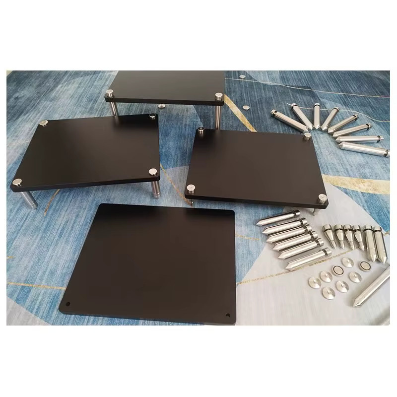 CHANGELIN HiFi Audio Rack aus Birke und Edelstahl in Silber mit Isolationsfüßen und Spikes - Bild 2
