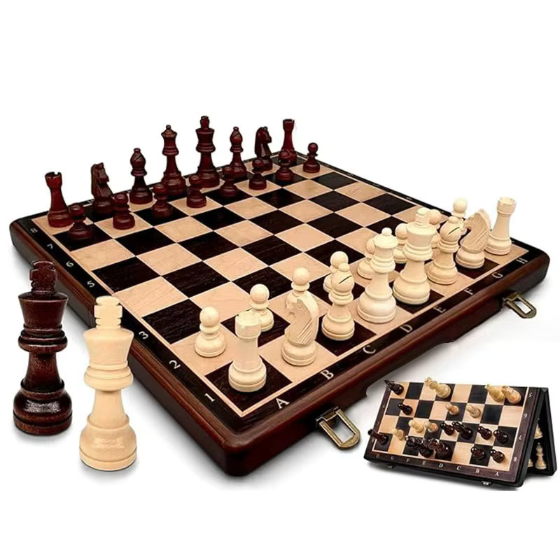 Yernea Schach, Schachspielbrett aus Holz, Schwarz - Bild 2