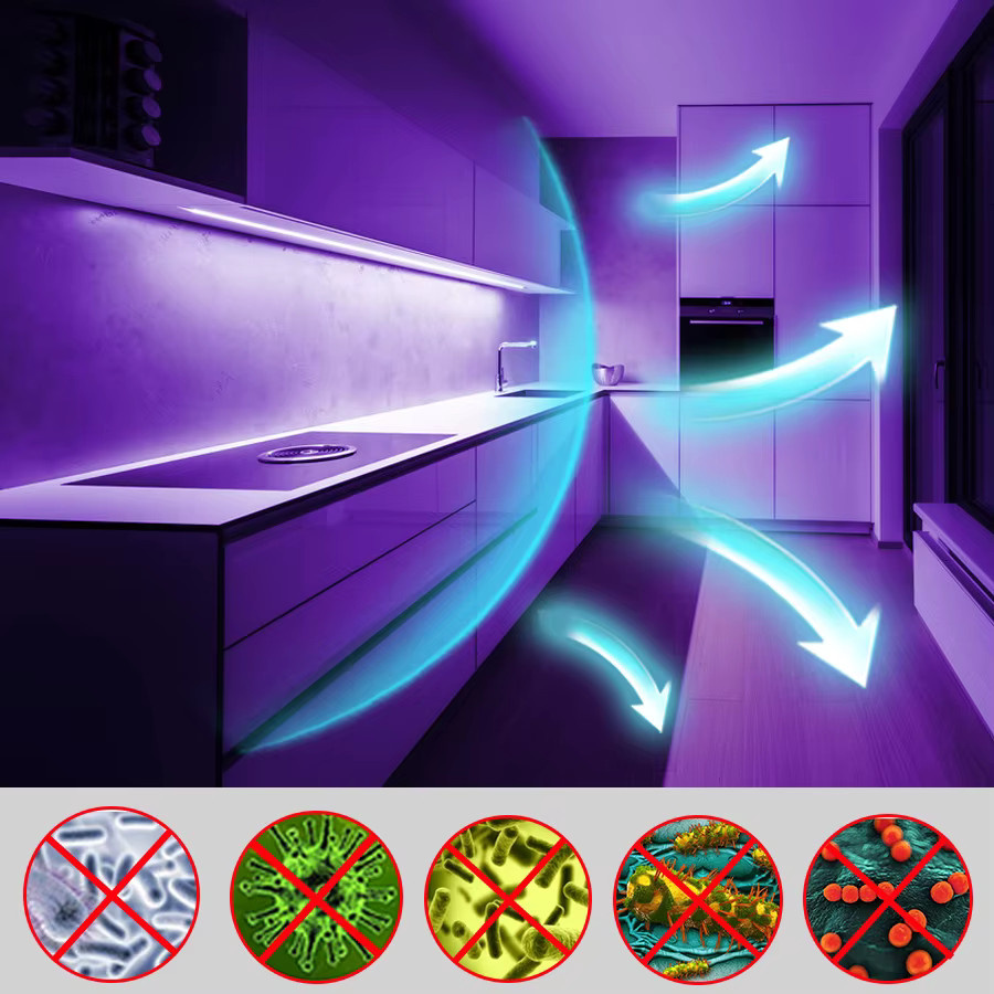 AVACOM UV LED Streifen Licht Schwarz und Purple, 385-400nm UV Lampe 2835 SMD DC12V für Glow Party und Dekoration - Bild 5