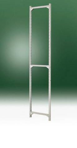 Manuflex RA2403 Regalrahmen aus Stahl in Weiß, B/H/T: 30 x 260 x 30 cm - Bild 1