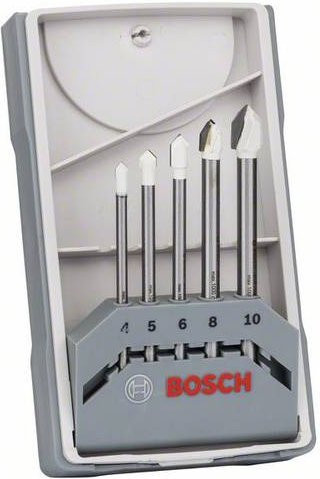 Bosch CYL-9 Ceramic Glas- und Fliesenbohrer-Set, 5-teilig, Farbe: Silber - Bild 1