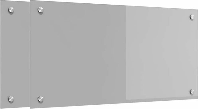 vidaXL Küchenrückwand aus gehärtetem Glas, 2 Stück, Hellgrau, B/H: 40 x 40 cm - Bild 1