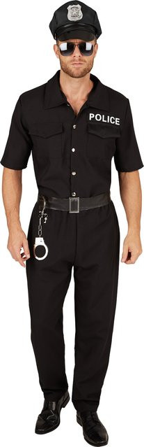 tectake Herrenkostüm Polizist, Schwarz - Bild 1