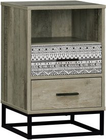 SIT Nachtkonsole MAILBOX in Braun aus MDF und Metall im Industrial Design - Bild 1