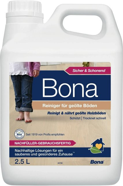 Bona Reiniger für geölte Böden im 2,5 l Nachfüllkanister, Weiß - Bild 1