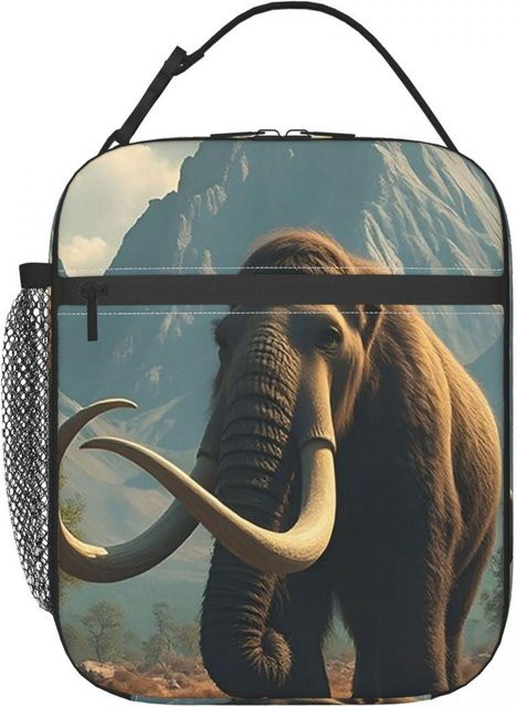 Fancy Style Studio Isolierte Lunchtasche Mammut Urzeitliches Tier für Kinder, Thermische Kühltasche in Mehrfarbig - Bild 1
