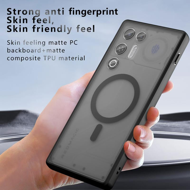 Stoßfeste magnetische Schutzhülle für ZTE Nubia Red Magic 11 Air in Transparent, mattes PC+TPU Design mit Anti-Fingerabdruck-Schutz - Bild 2