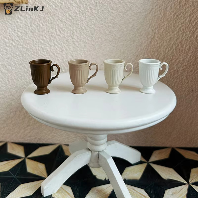Französisch Retro Mini Hohe Fuß Relief Mark Kaffee Tasse mit Griff, Zubehör - Bild 2