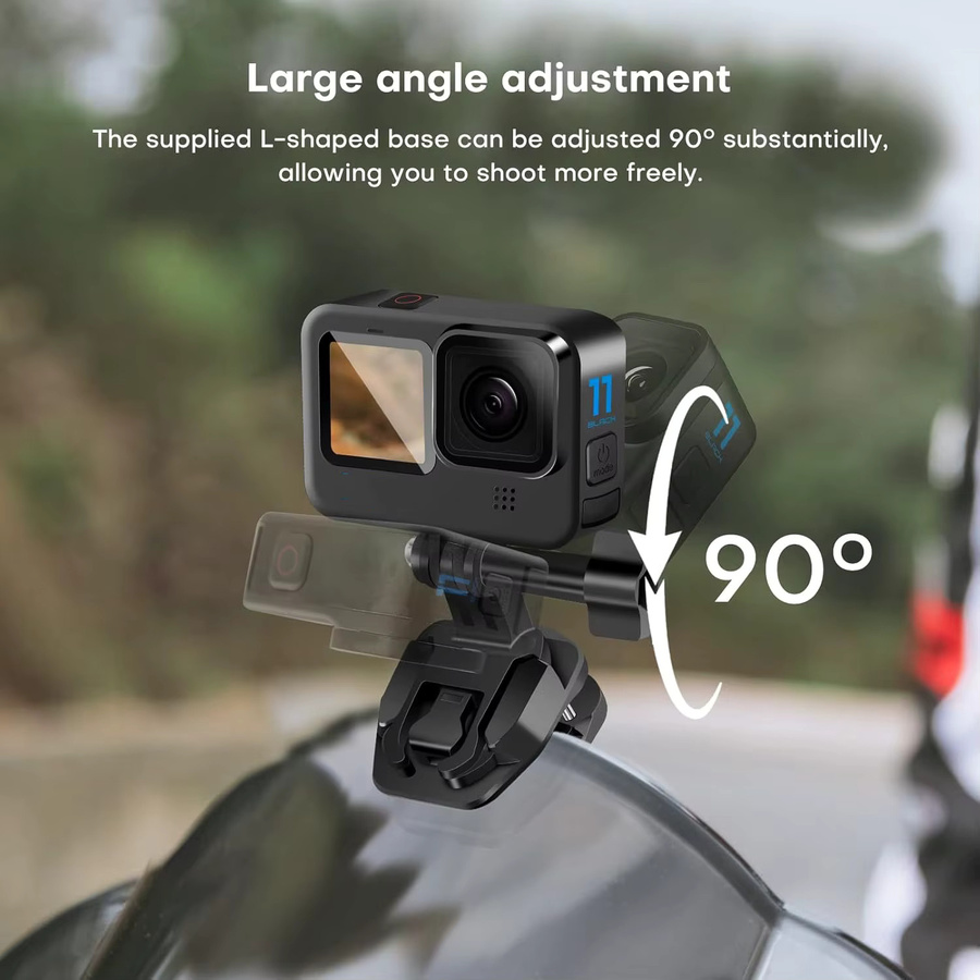 Motorrad-Windschutzscheibenhalterung aus Aluminiumlegierung für GoPro Hero 13, 12 und 11 in Schwarz - Bild 5
