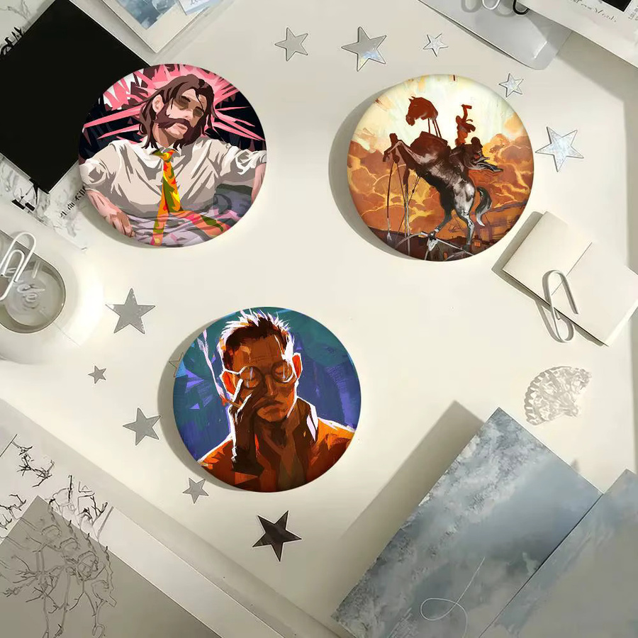 Brosche Game Disco Elysium, Rundes Abzeichen, Unisex - Bild 5