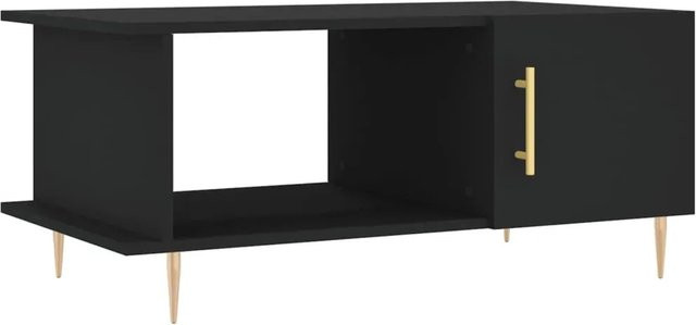 vidaXL Couchtisch Schwarz aus Holzwerkstoff und Eisen, B/T/H: 90 x 50 x 40 cm - Bild 1