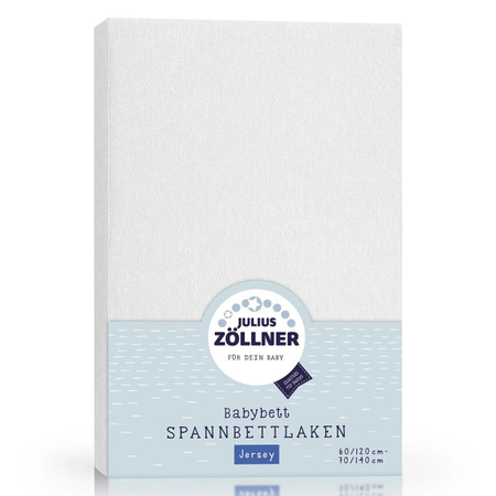 Julius Zöllner Spannbetttuch aus Jersey für Kinderbetten, Weiß, B/T: 60 x 120 cm oder 70 x 140 cm