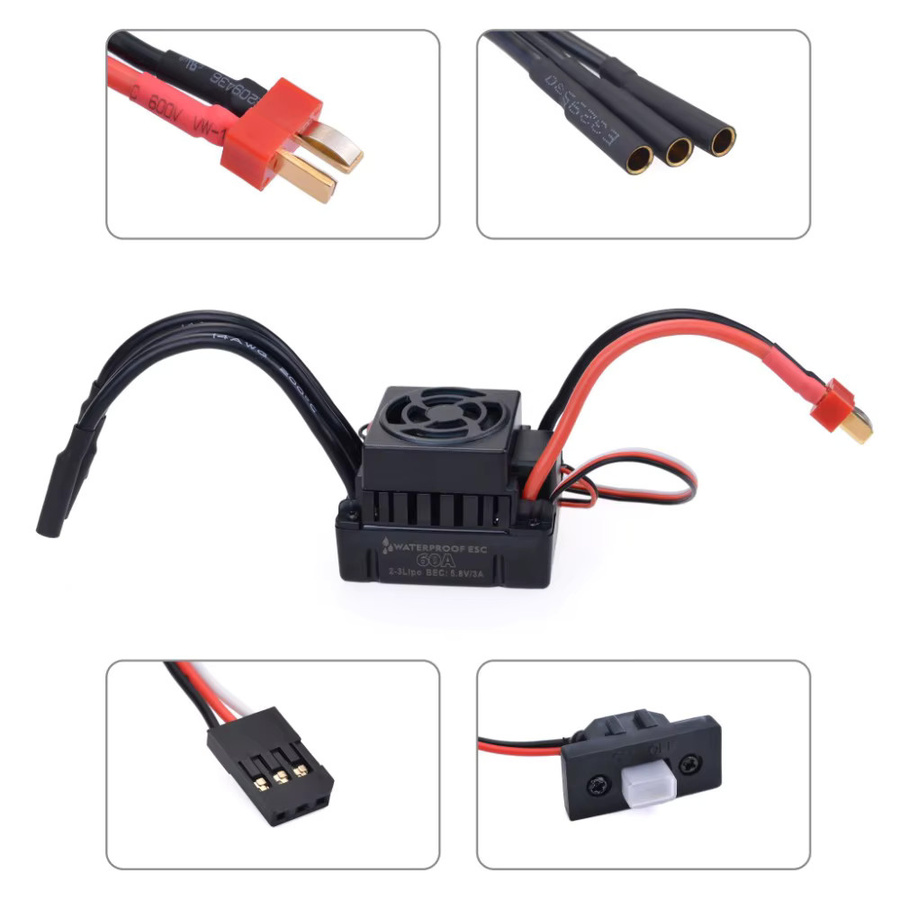 Übertrefen Hobby Bürstenloser Motor 60A ESC für RC Auto Buggy - Bild 2