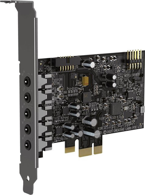 Creative Sound Blaster Audigy Fx V2 PCIe Soundkarte in Schwarz mit 24-Bit, 192 kHz und 5,1 Kanal Unterstützung - Bild 1