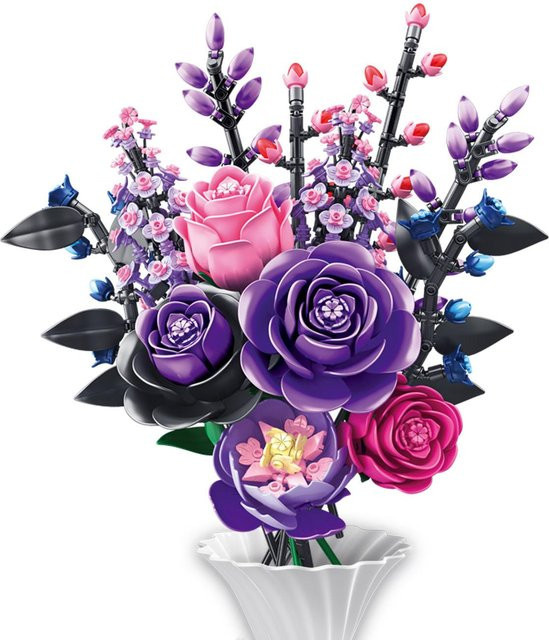 YCOLE Blumenstrauß Bausteine 9-in-1 Puzzle-Set ab 3 Jahren - Bild 1