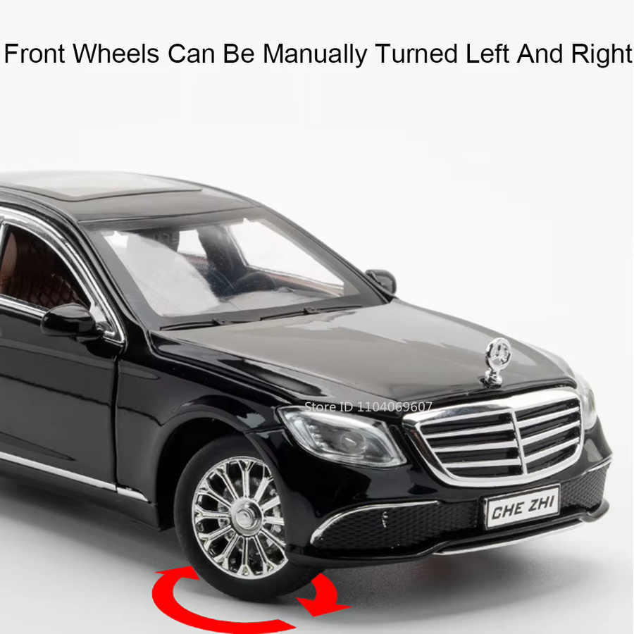 MAKEDA E300eL W140 300SEL Modell Spielzeugauto, 1:24, Metall, mit Licht und Sound - Bild 3