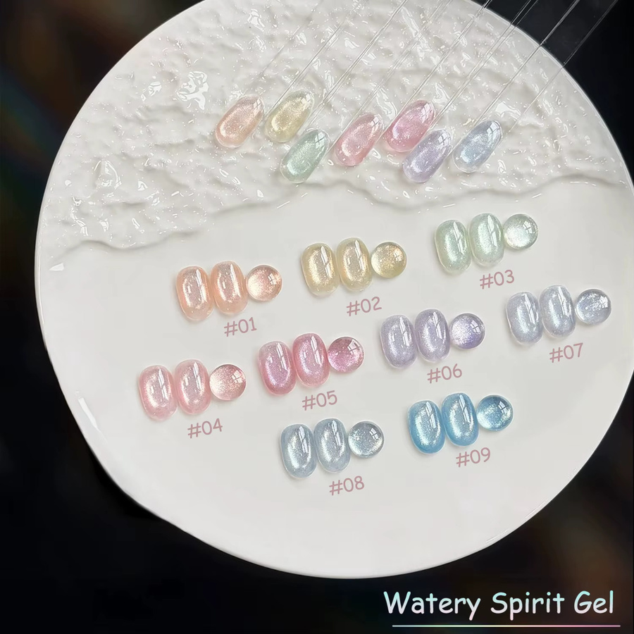 MISS SHAKA Water Spirit Cat Eye Nagelöl, Weiß Eis Transparent, Schimmernd, 10 ml - Bild 2