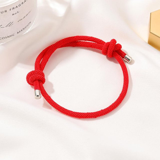 Armband Damen, rote Schnur, handgefertigt - Bild 1