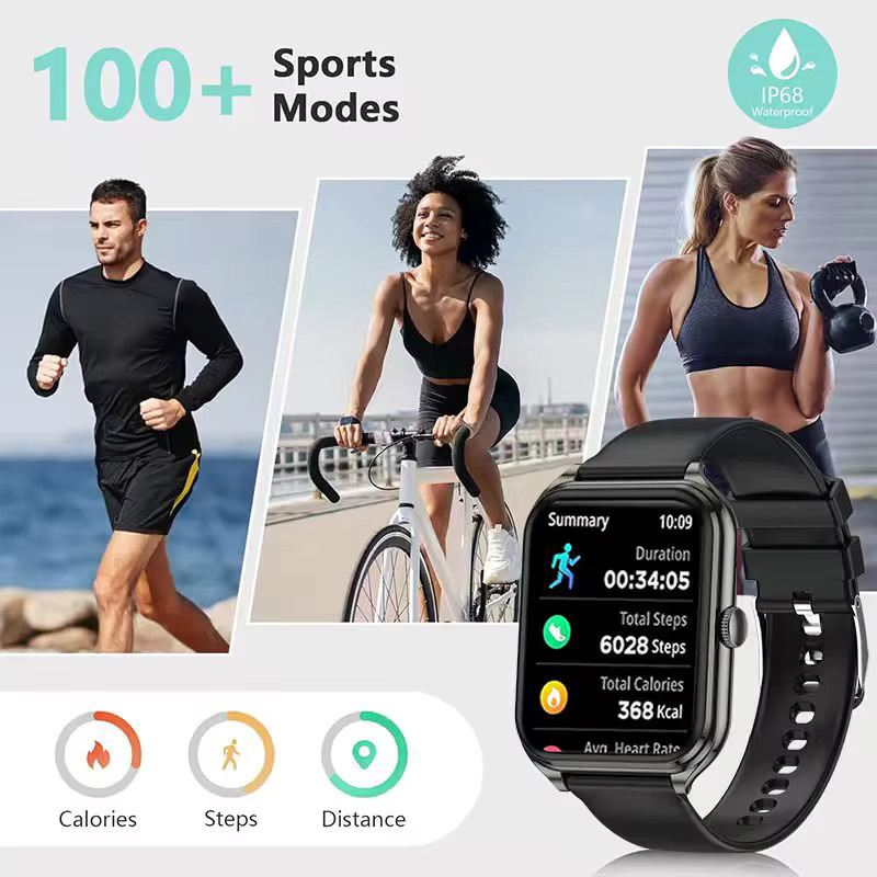 HSVYGFIT Outdoor Smartwatch mit 1,93 Zoll Display, kabellose Telefonie und Sport-Tracking in Schwarz oder Silber - Bild 6