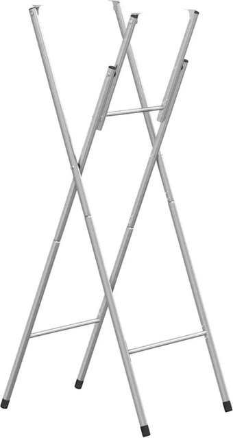 vidaXL Bartisch-Gestell klappbar aus verzinktem Stahl in Silber, B/T/H: 45 x 53 x 108 cm - Bild 1