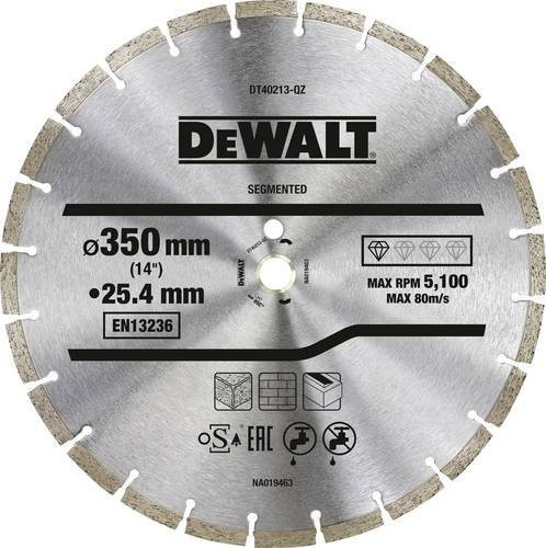 DeWalt Diamanttrennscheibe Universal in Silber, Durchmesser: 350 mm, Bohrung: 35 mm - Bild 1